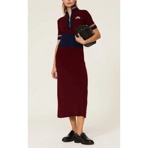 Marina Moscone Cycling Sweater Dress with Exposed Zipper Women's S